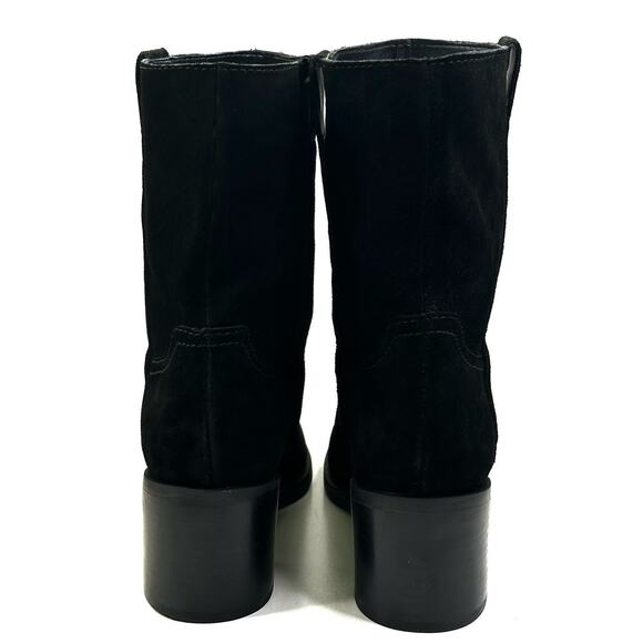 Steve Madden Romney Black Suede Pull On Booties Womens Size 7.5M New $160 - Picture 5 of 14